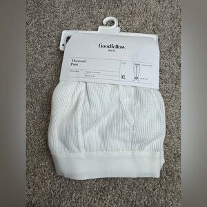 Goodfellow & Co Men’s Thermal Pants White Size XL | Tagless Comfort Rib Cuffs